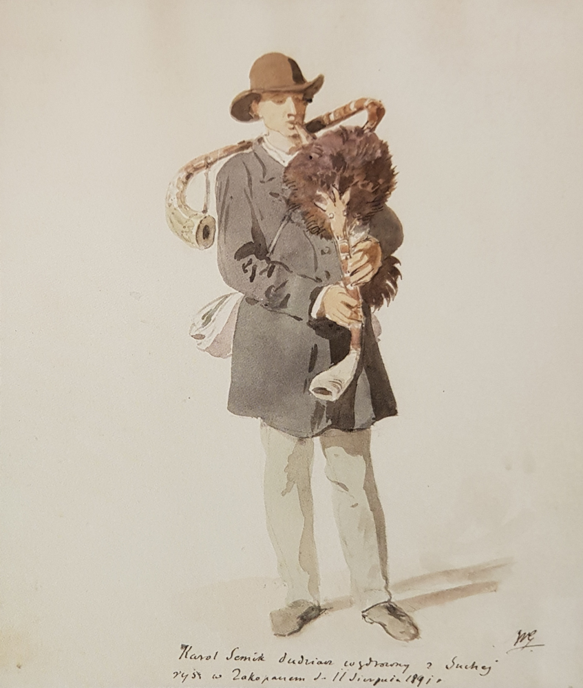 «Бродячий дудочник Кароль Семик из Сухой», Войцех Герсон, 1891. Фото: Culture.pl 